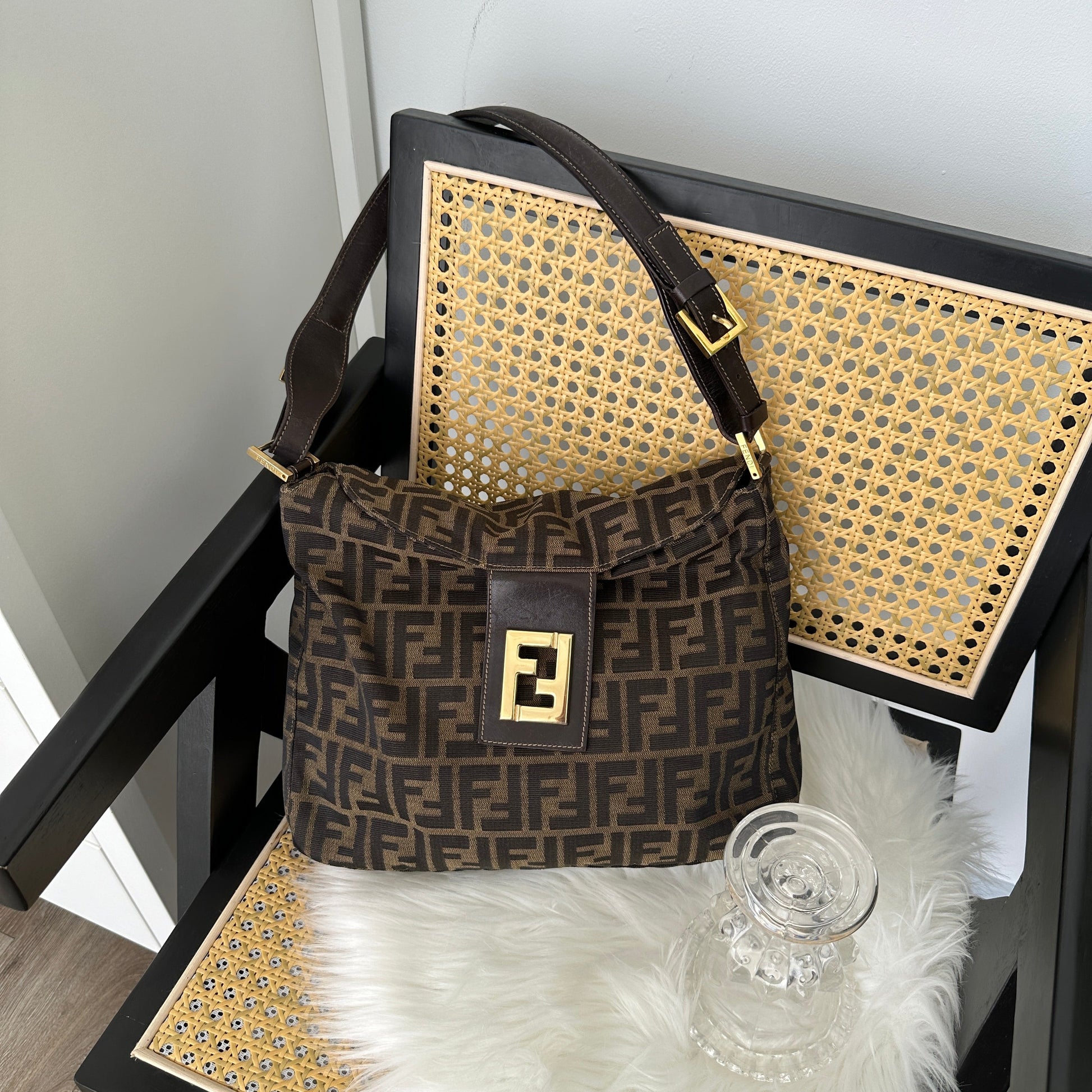 Fendi Zucca Mamma Baguette Bag - Leluxe Vintage Sdn. Bhd.