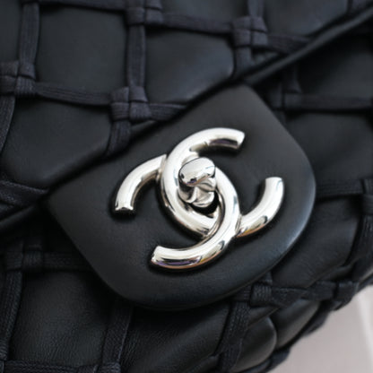 Chanel Lambskin Canebiers Net Flap Bag Small
