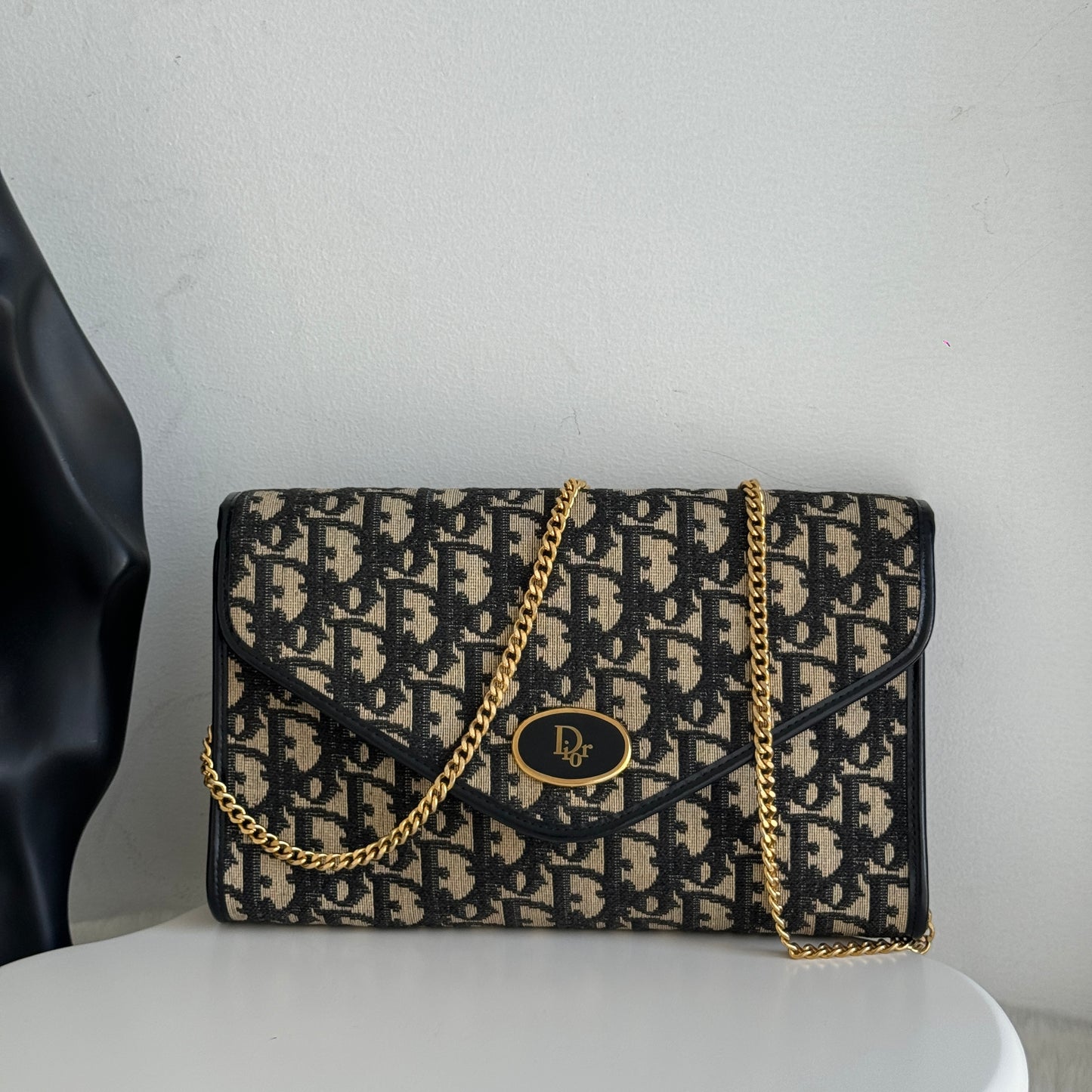 Dior Trotter Jacquard Chain Shoulder Bag