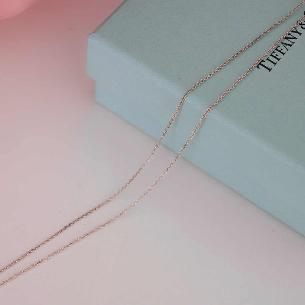 Tiffany Return To Tiffany Double Heart Tag Necklace Red