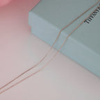 Tiffany Return To Tiffany Double Heart Tag Necklace Red