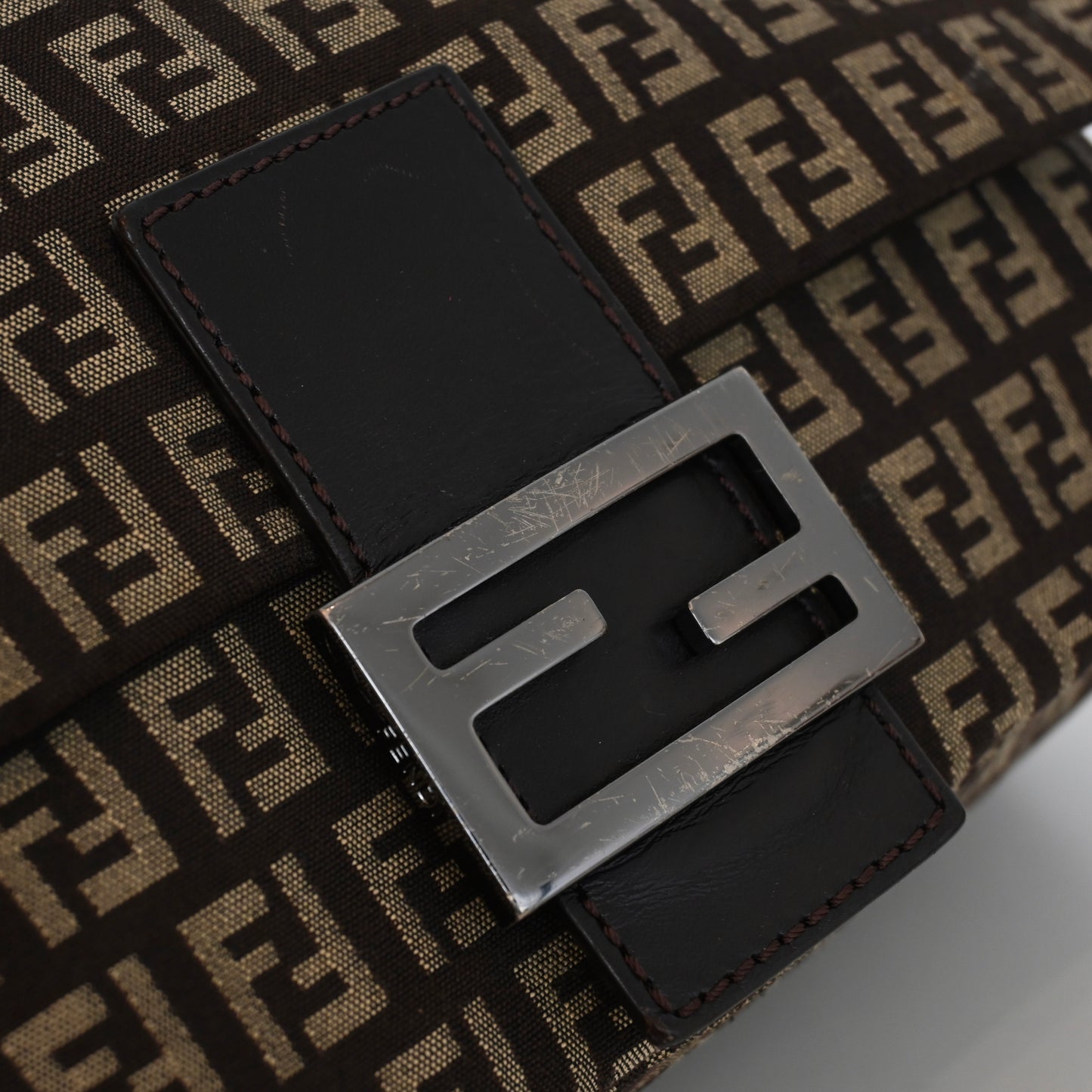 Fendi Zucchino Mamma Baguette Canvas