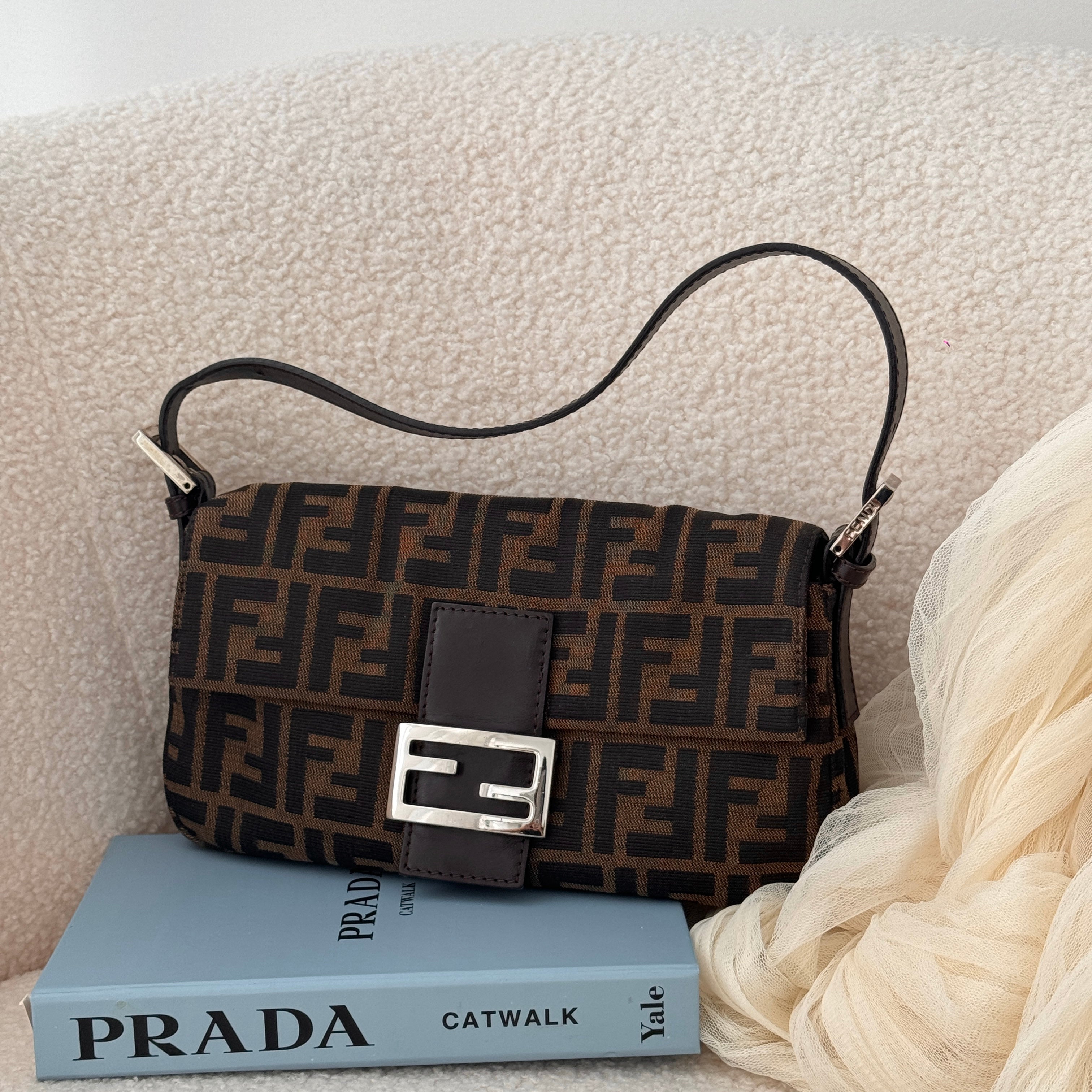 Fendi Zucca Mamma Baguette - Leluxe Vintage Sdn. Bhd.