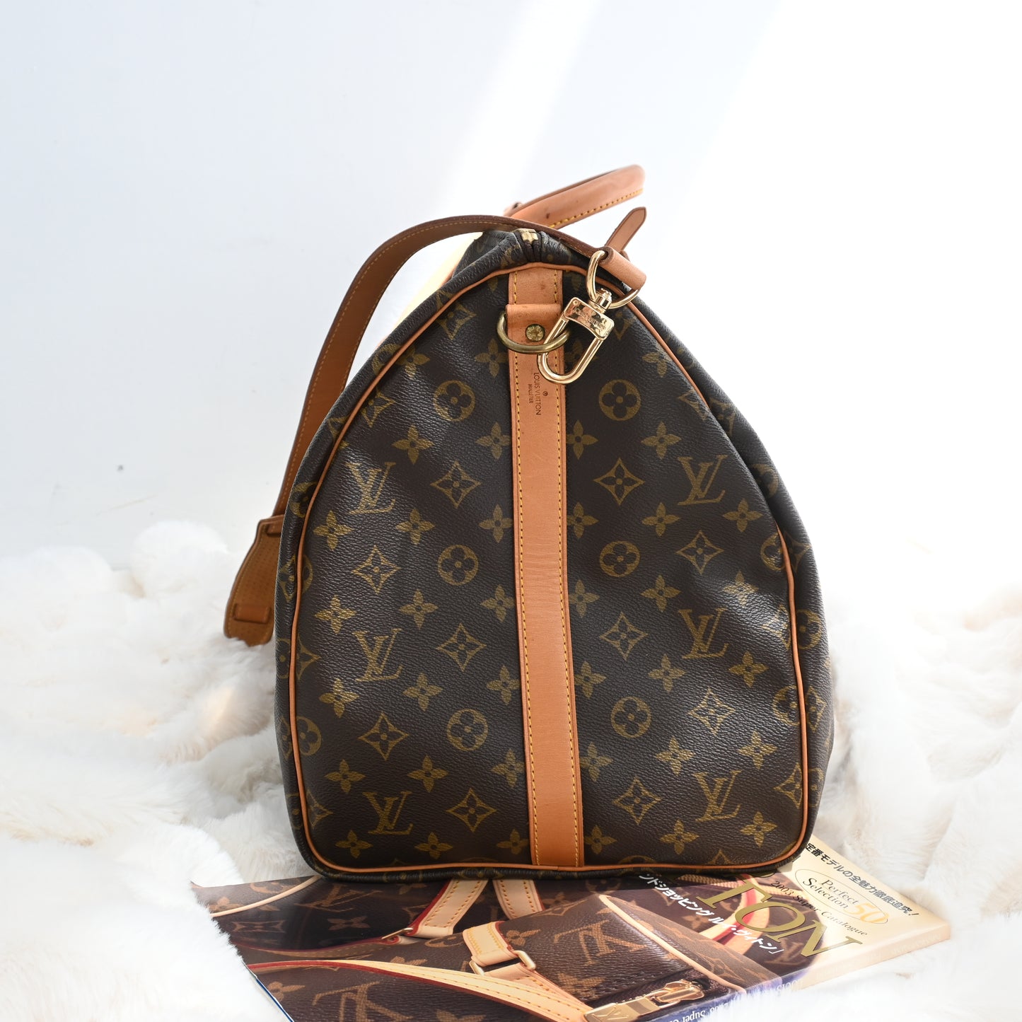 Louis Vuitton Monogram Keepall 55 with strap