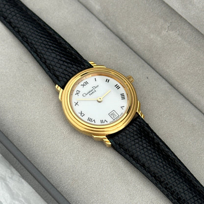 Dior Gold-toned Round Case Vintage Watch - Leluxe Vintage Sdn. Bhd.