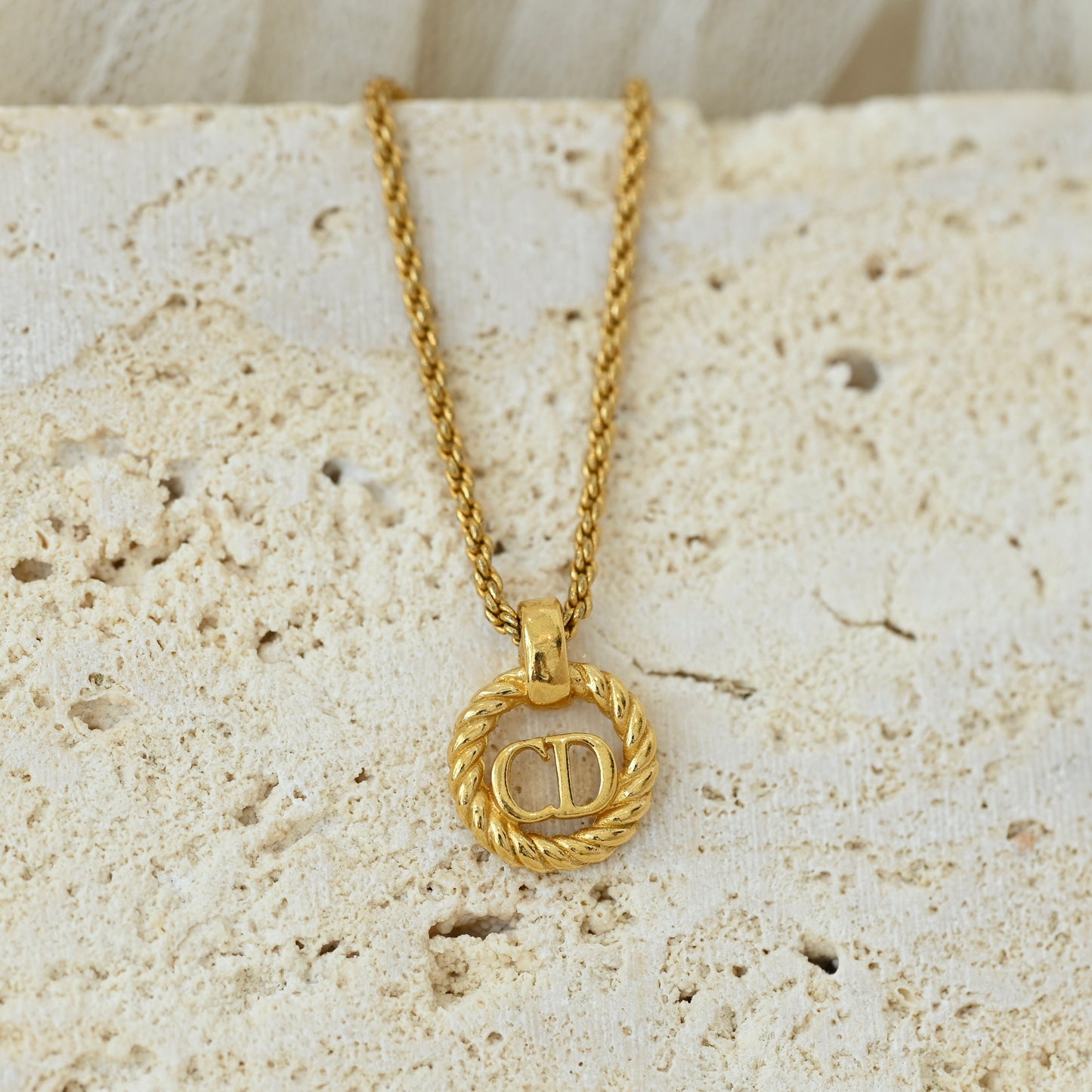 Christian Dior CD Rope Necklace