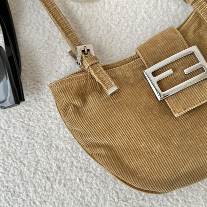 Fendi Corduroy Shoulder Bag