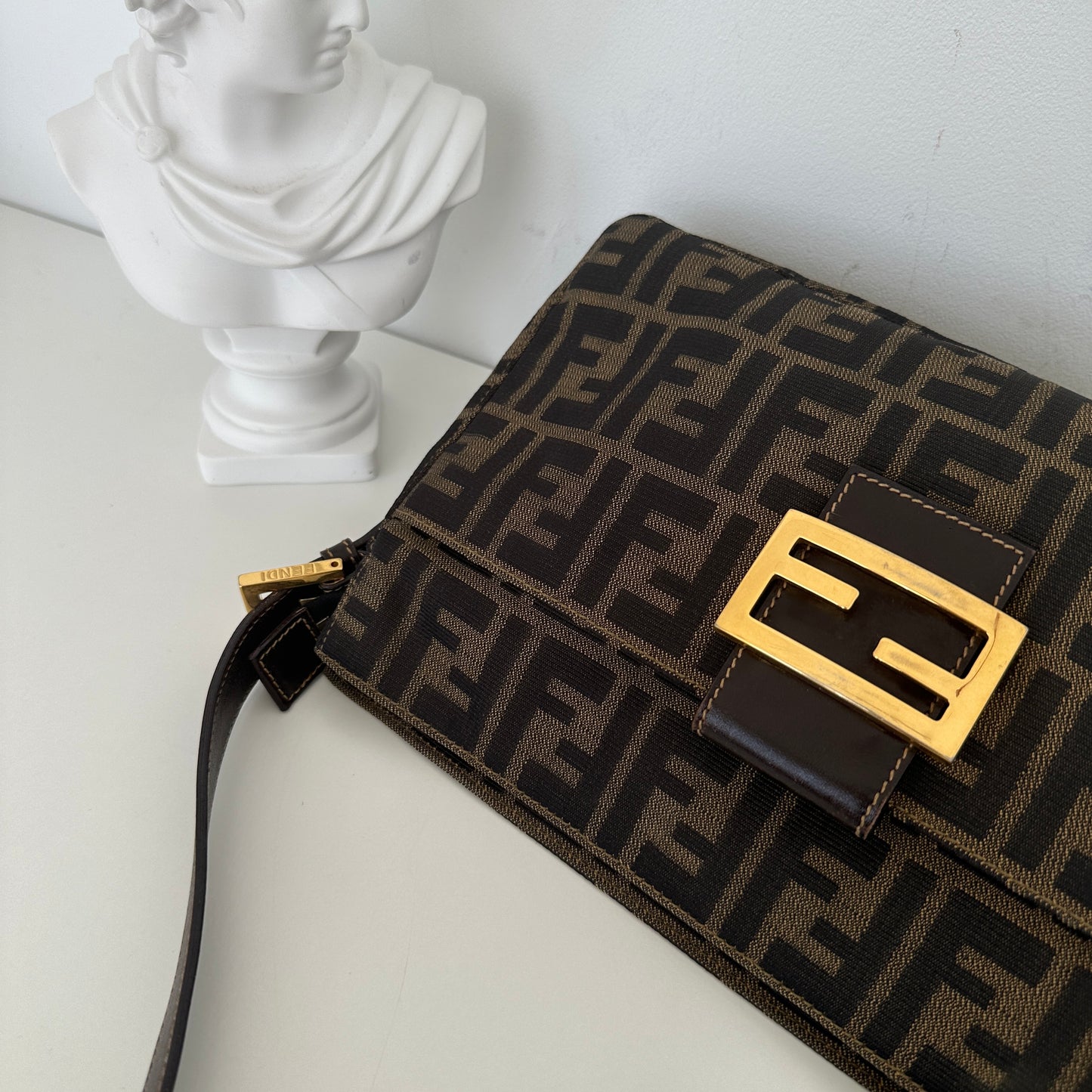 Fendi Zucca Monogram Shoulder Bag