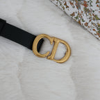 Dior CD logo Belt 70 Leather Black - Leluxe Vintage Sdn. Bhd.