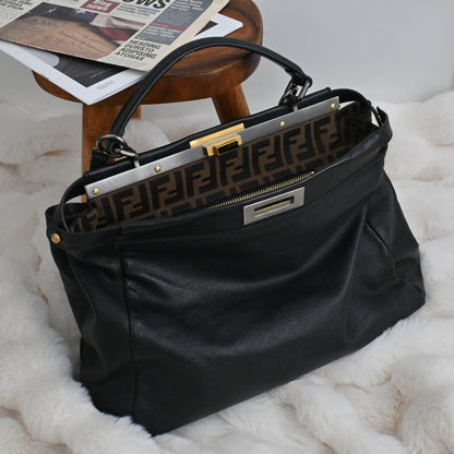 Fendi Large Peekaboo Zucca Monogram Lining