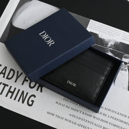 Christian Dior Perforated Leather Oblique Card Holder