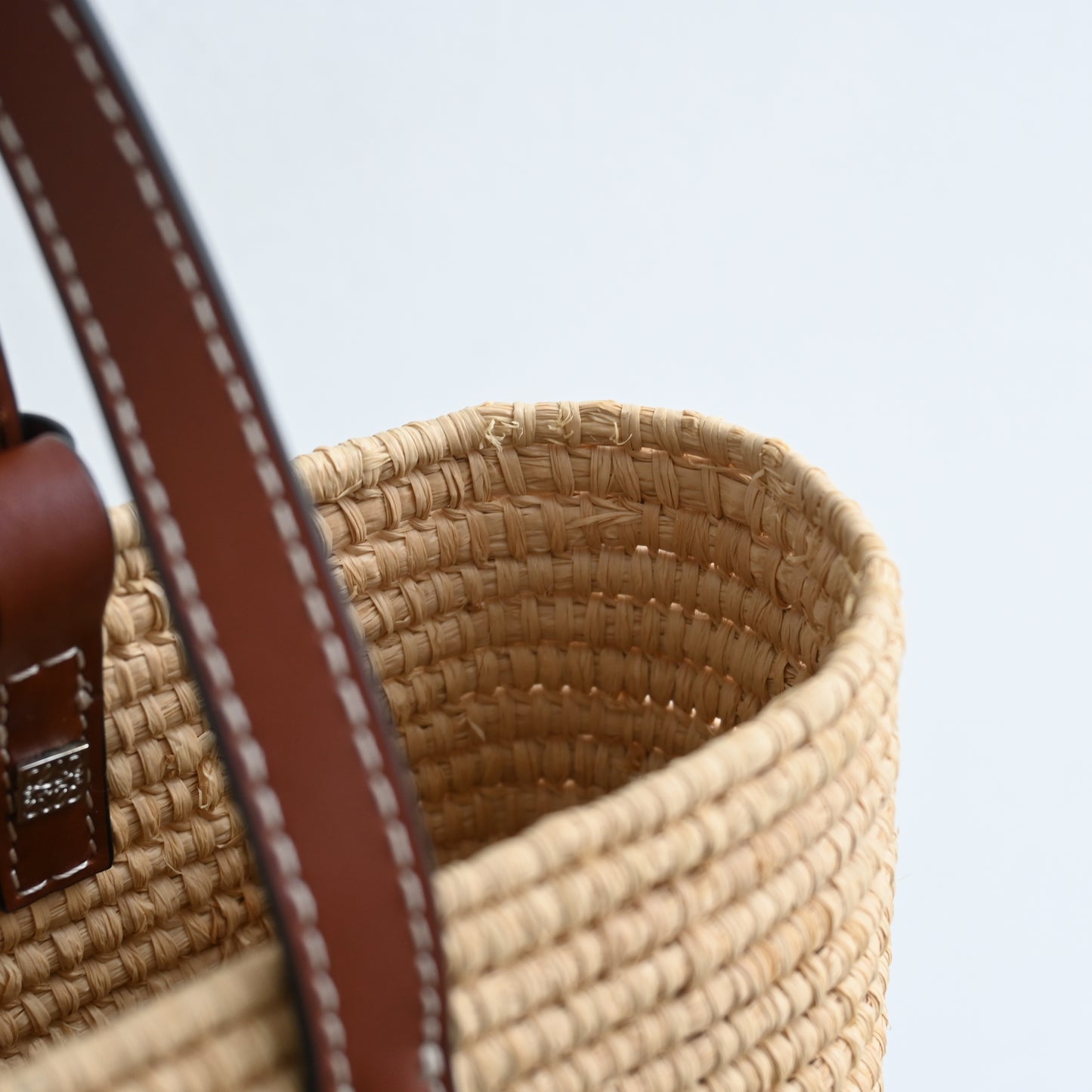 Loewe Anagram Small Square Basket Bag in Raffia