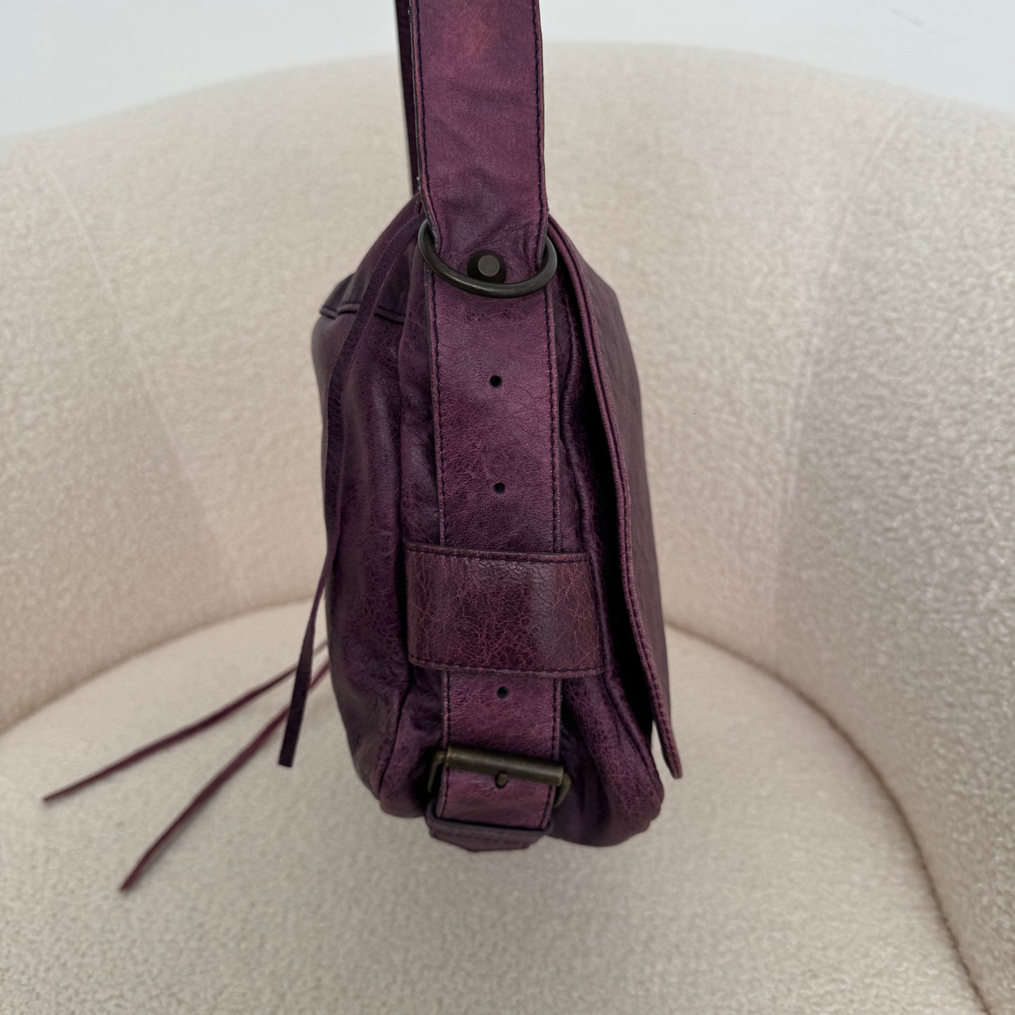 Balenciaga Violet Hobo Shoulder Bag