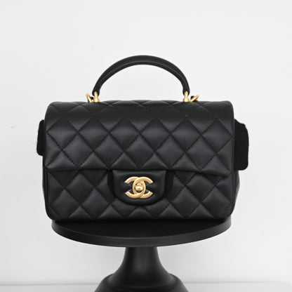 Chanel Mini Flap Top Handle Lambskin