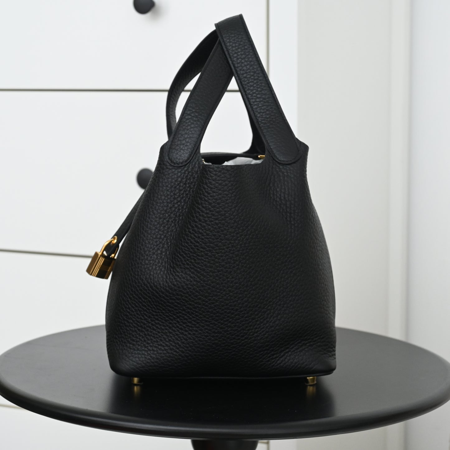 Hermes Picotin Lock 18 Noir GHW