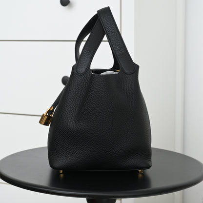 Hermes Picotin Lock 18 Noir GHW