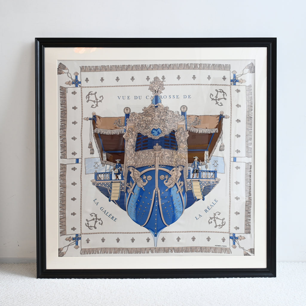 Hermès 'Vue du Carosse de la Galère la Réale' Silk Scarf - Leluxe Vintage Sdn. Bhd.