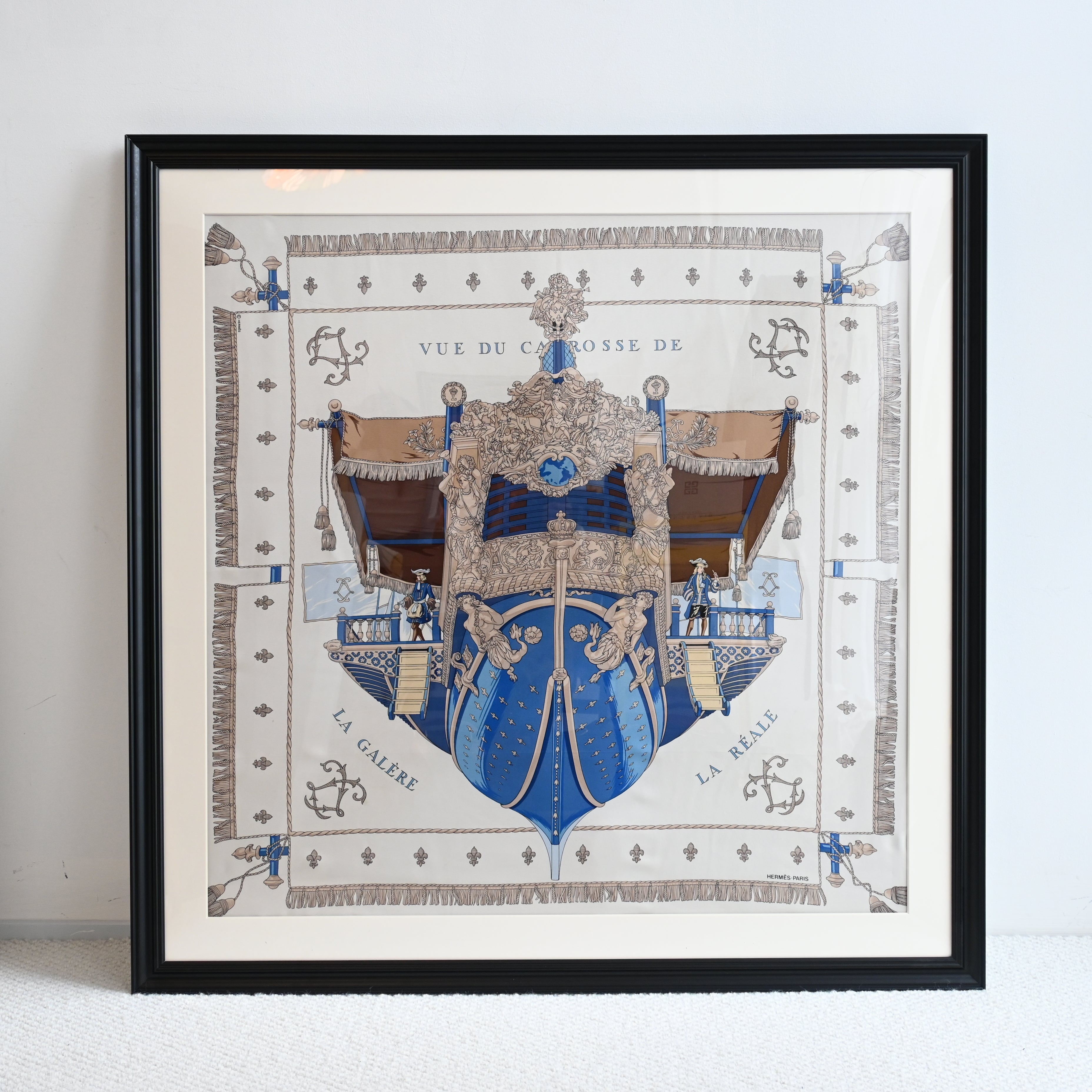Hermès 'Vue du Carosse de la Galère la Réale' Silk Scarf - Leluxe Vintage Sdn. Bhd.