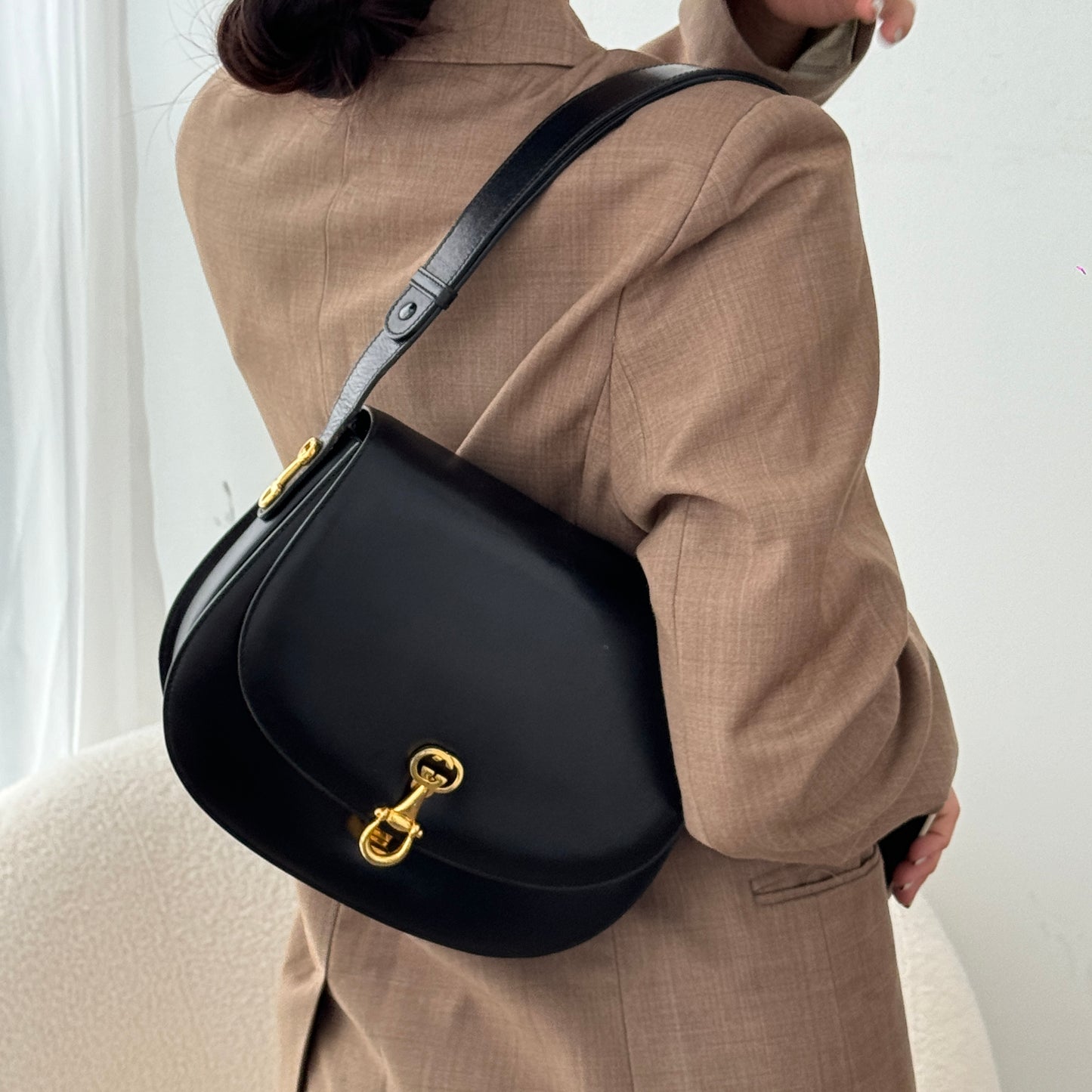 Old Gucci Saddle Shoulder Bag