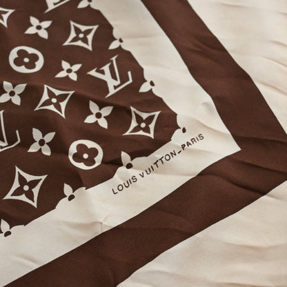 Louis Vuitton Vintage Brown Monogram Scarf