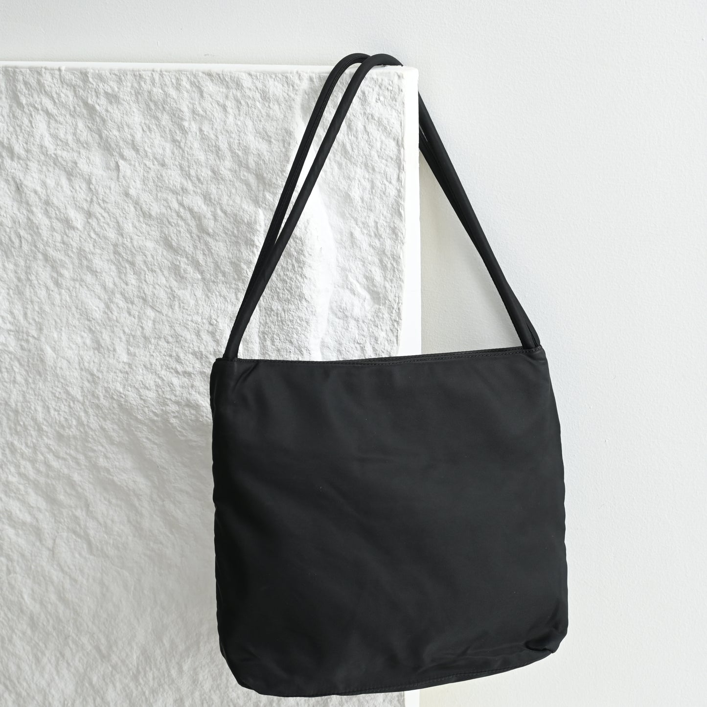 Prada Small Nylon Tote Black