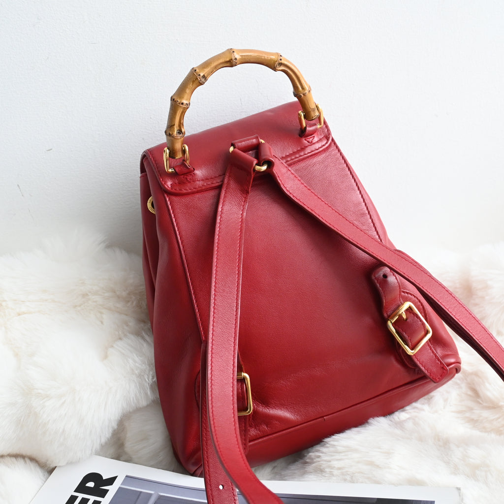 Gucci Bamboo Handle Mini Backpack - Leluxe Vintage Sdn. Bhd.