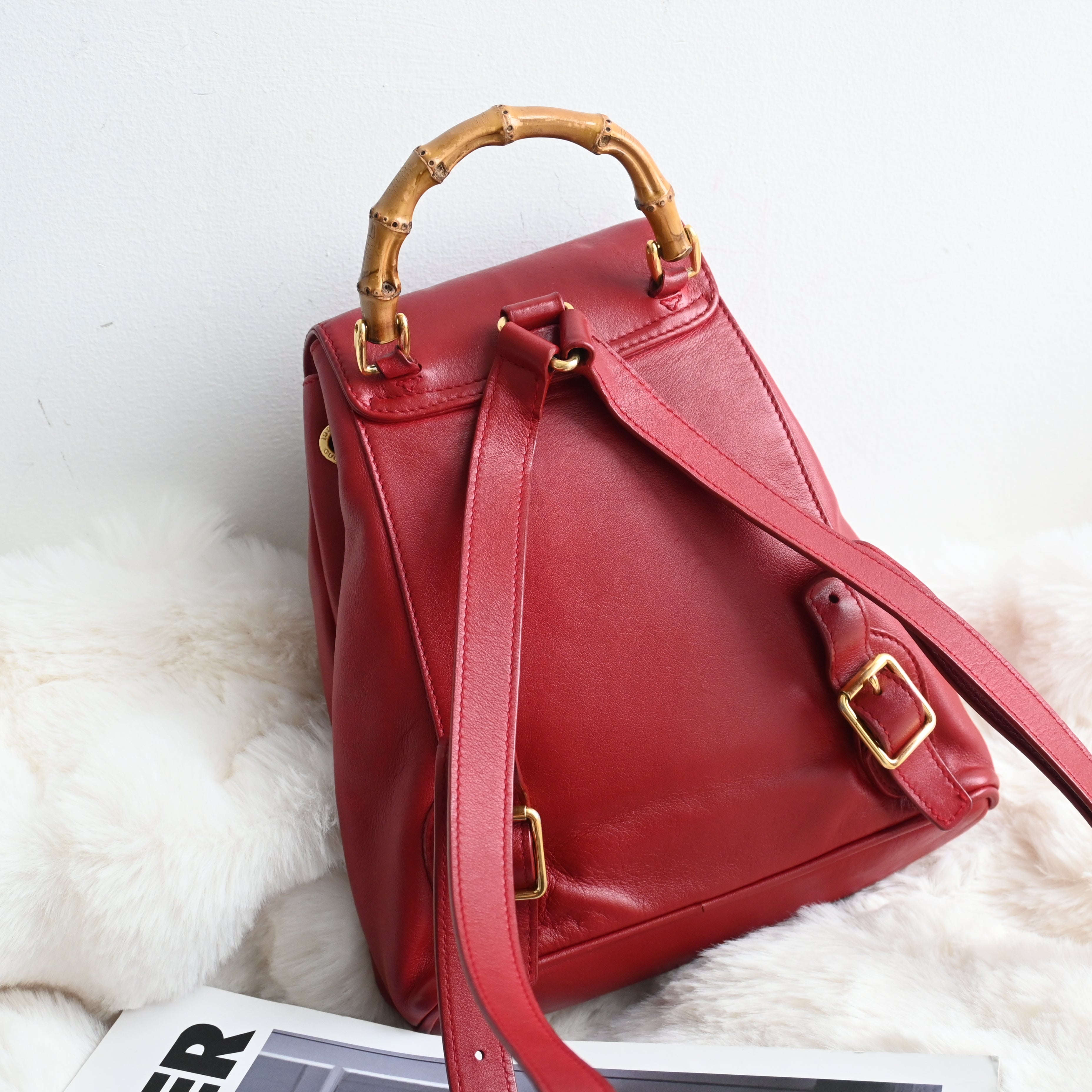 Gucci Bamboo Handle Mini Backpack - Leluxe Vintage Sdn. Bhd.