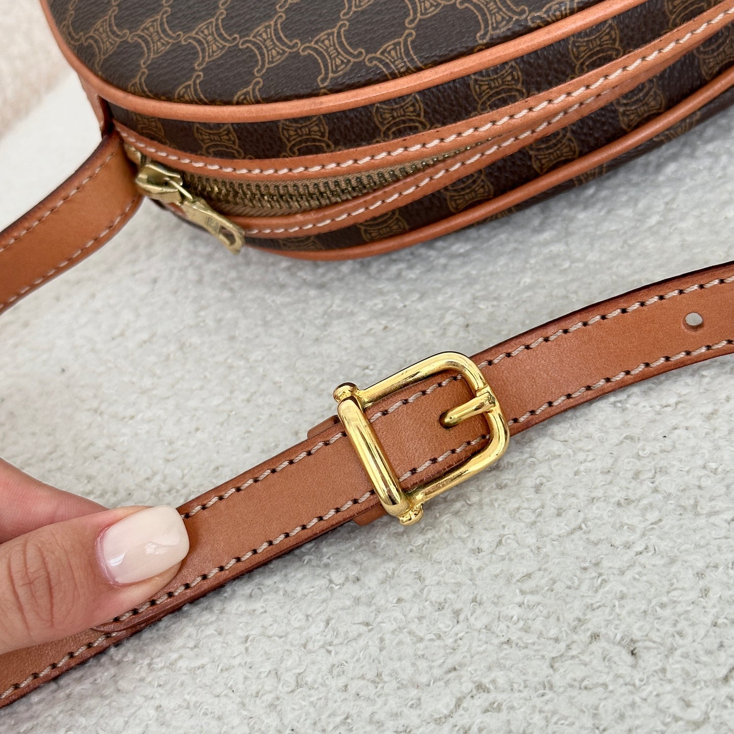 Celine Triomphe Macadam Crossbody Bag