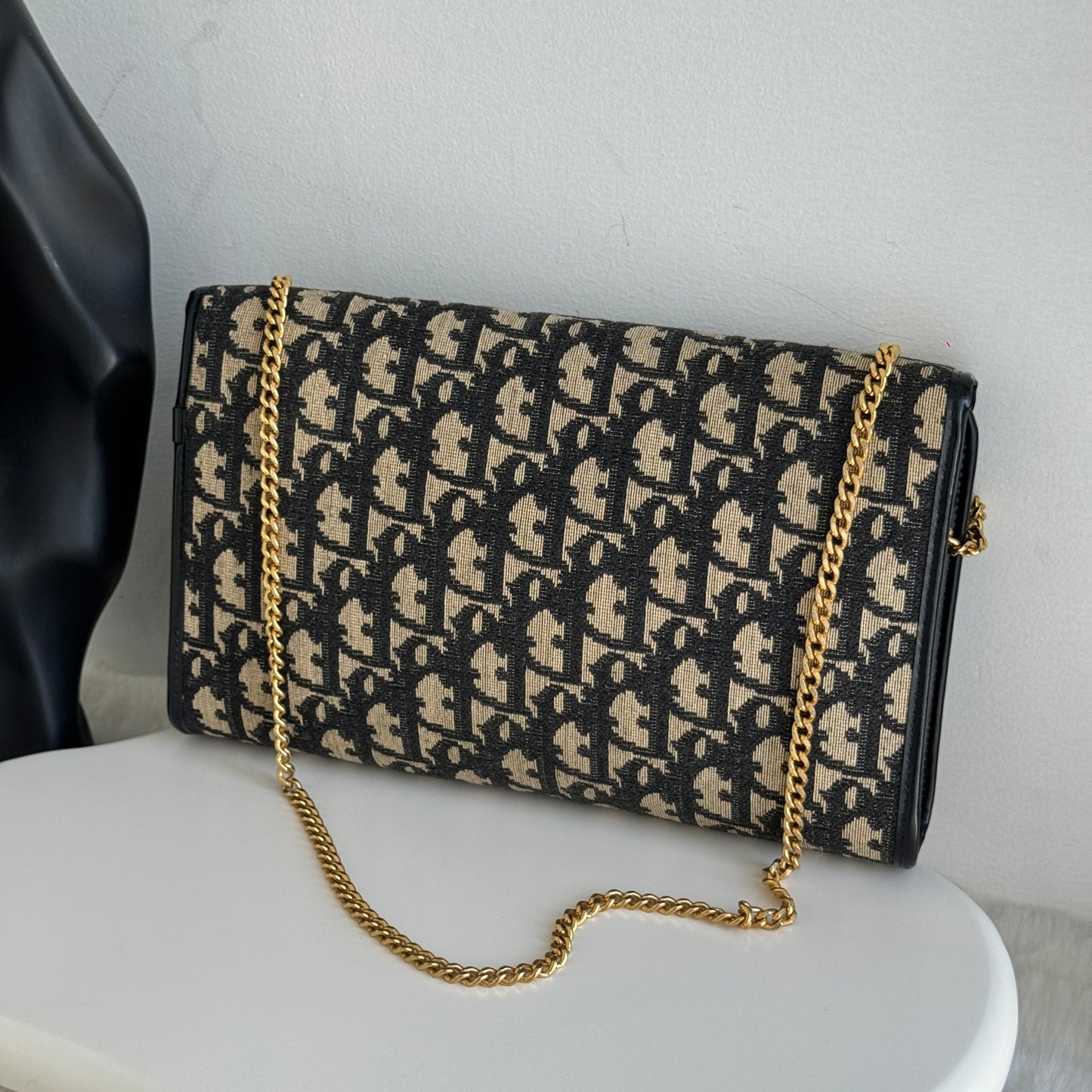 Dior Trotter Jacquard Chain Shoulder Bag