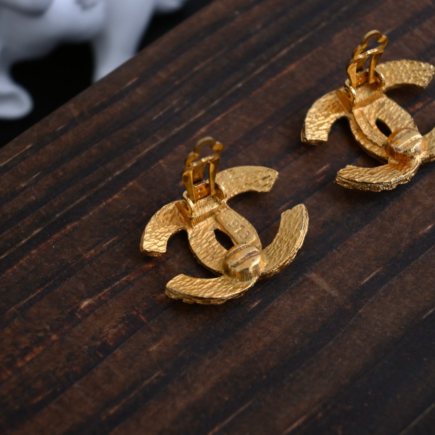 Chanel Quilted CC Weaves Earclips Earrings