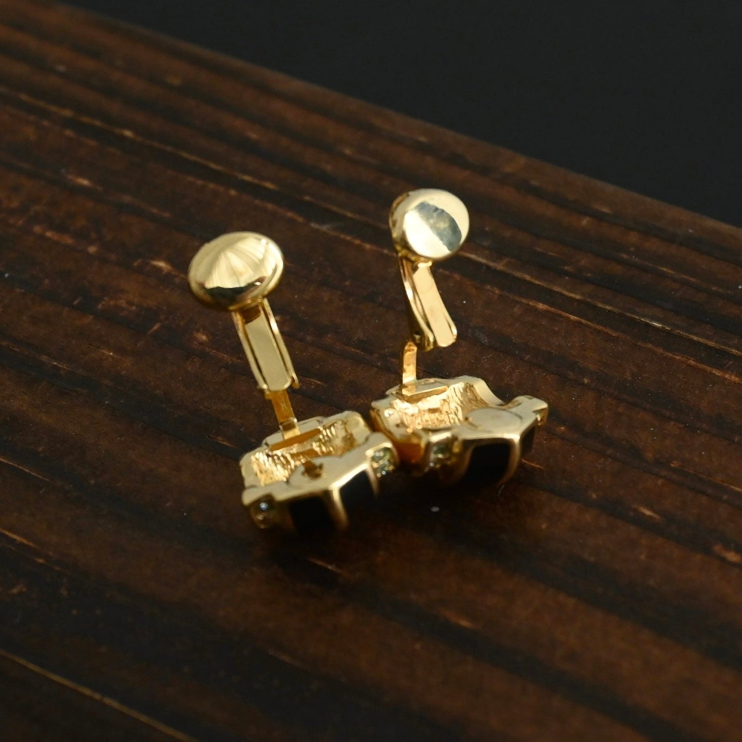 Christian Dior Gold Tone Crystal Enamel Clip