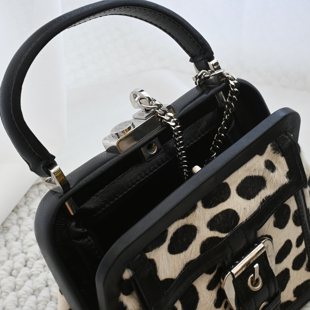 Celine Dalmatian Pattern Pony Hair Kiss Lock Mini Bag - Leluxe Vintage Sdn. Bhd.