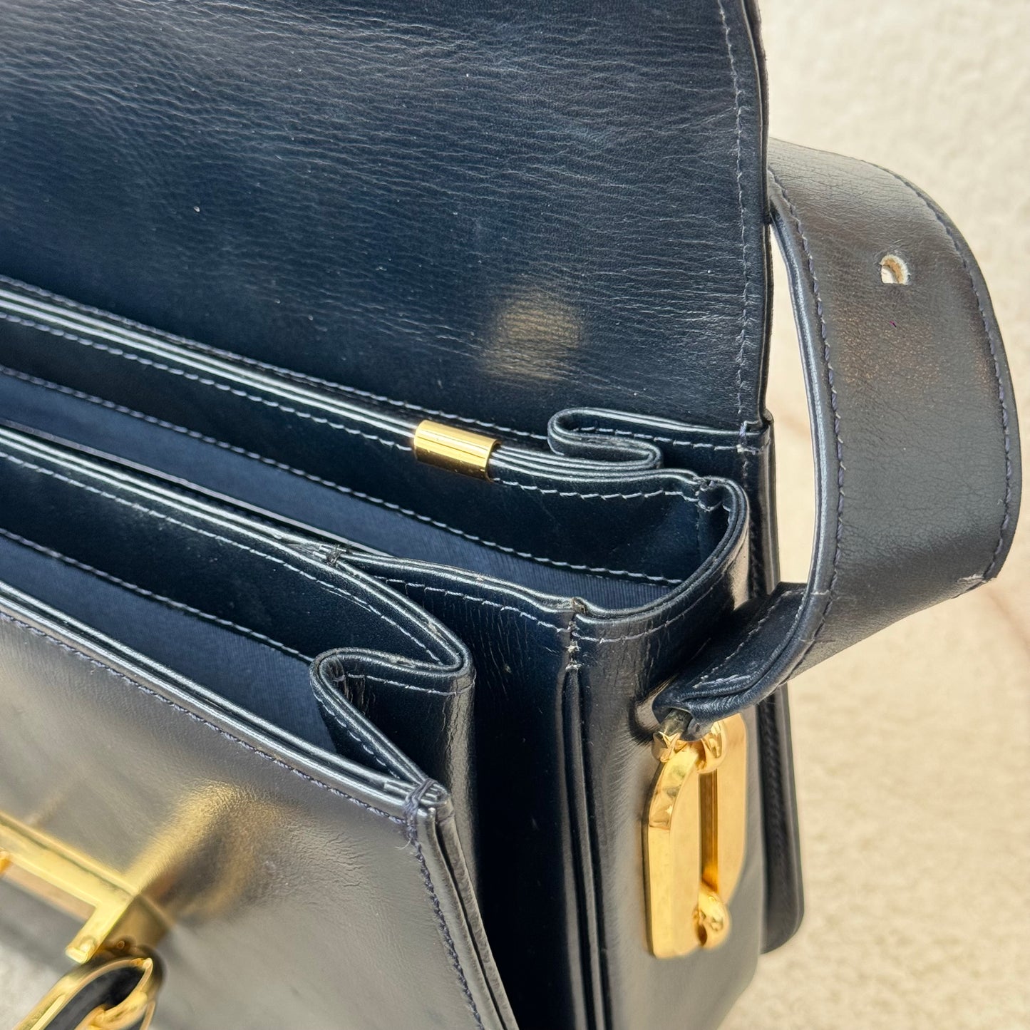 Celine Triomphe Bag in Navy