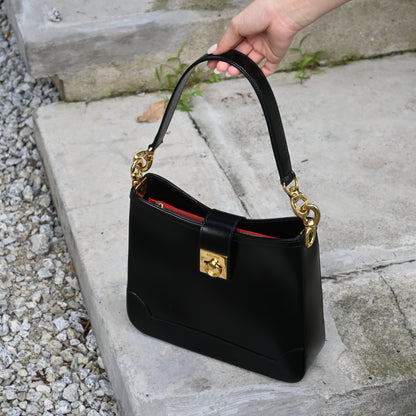 Celine Gancini Gold Buckle Shoulder Bag