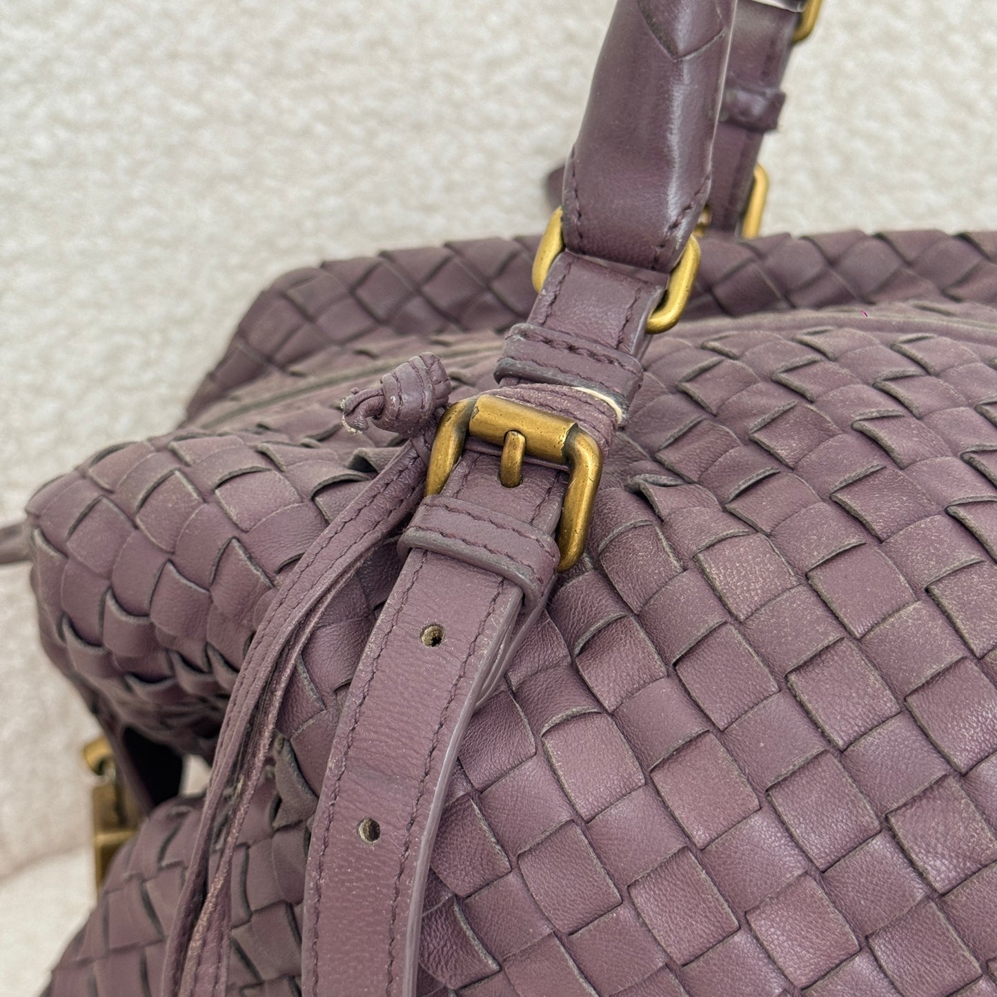 Bottega Veneta Violet Boston Bag