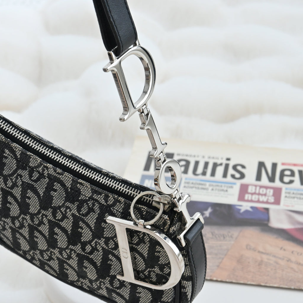 Dior D Charm Trotter Shoulder Bag - Leluxe Vintage Sdn. Bhd.