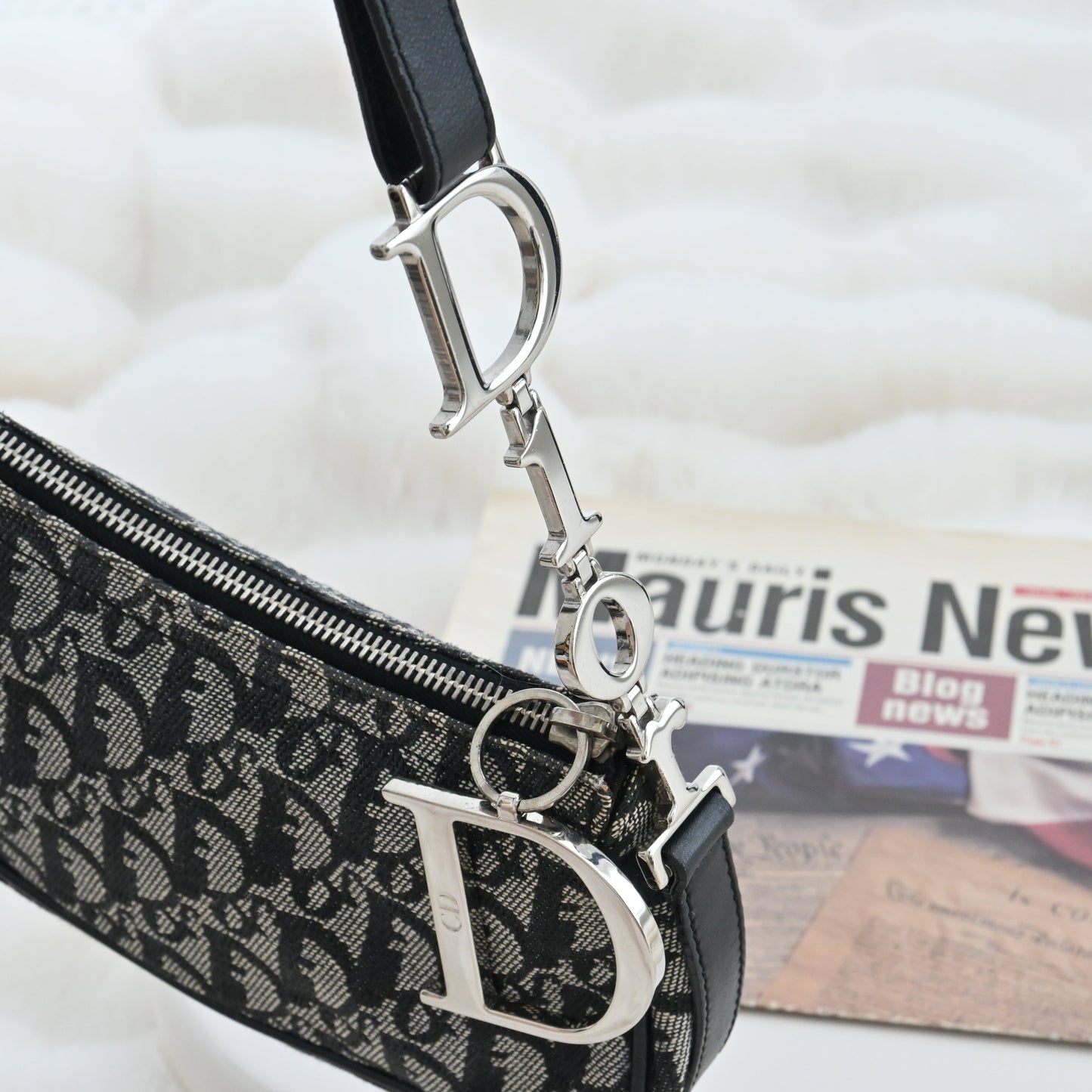 Dior D Charm Trotter Shoulder Bag - Leluxe Vintage Sdn. Bhd.
