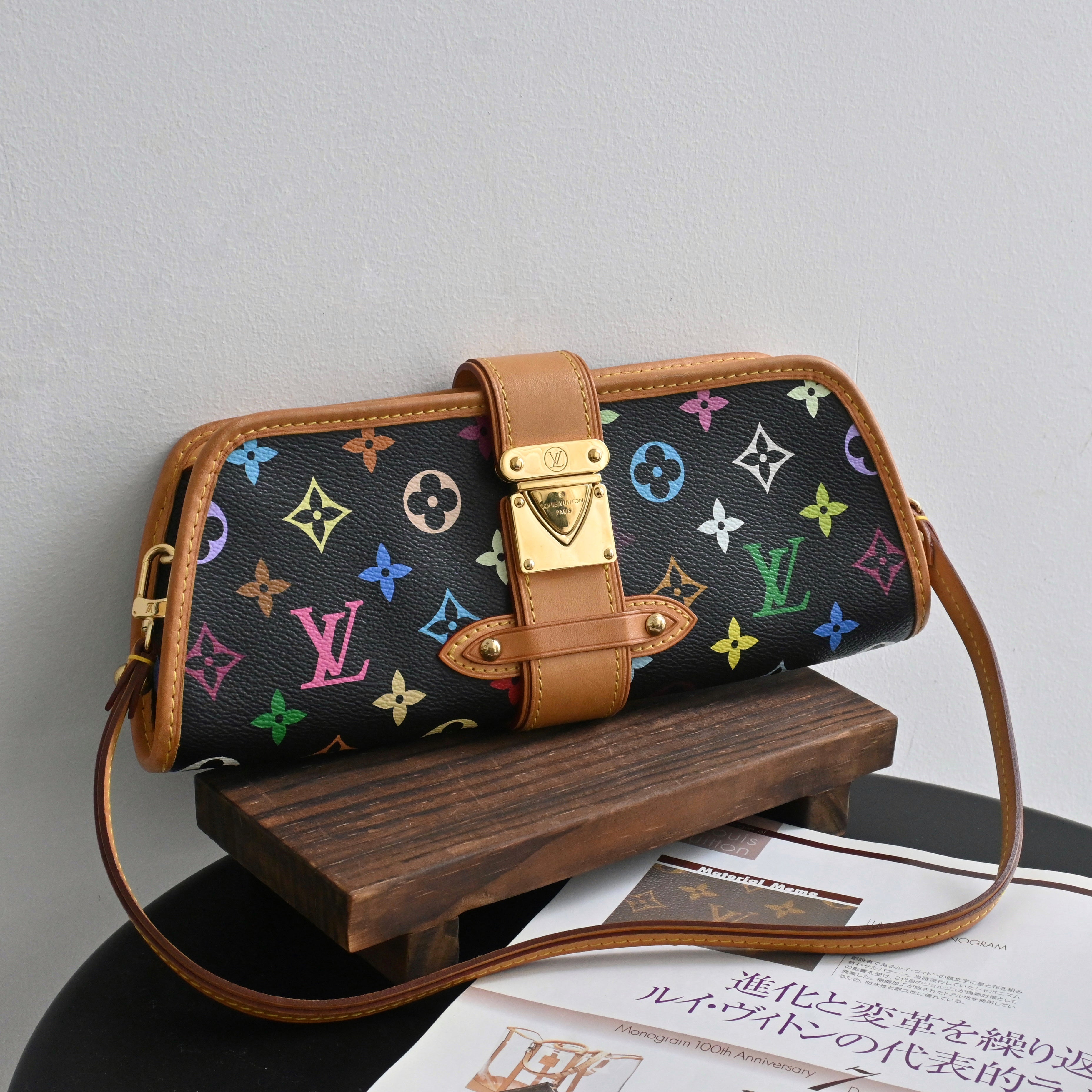 Louis Vuitton x Takashi Murakami Black Multicolour Shirley - Leluxe Vintage Sdn. Bhd.