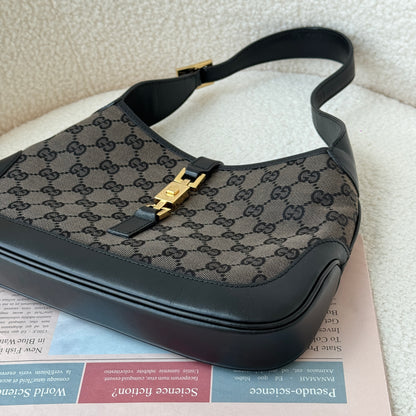 Old Gucci Small Jackie Hobo in Black Monogram