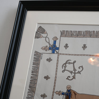 Hermès 'Vue du Carosse de la Galère la Réale' Silk Scarf