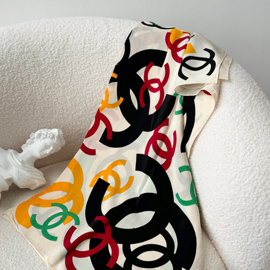 Chanel Vintage Multicolour Scarf - Leluxe Vintage Sdn. Bhd.