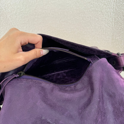 Balenciaga Violet Hobo Shoulder Bag