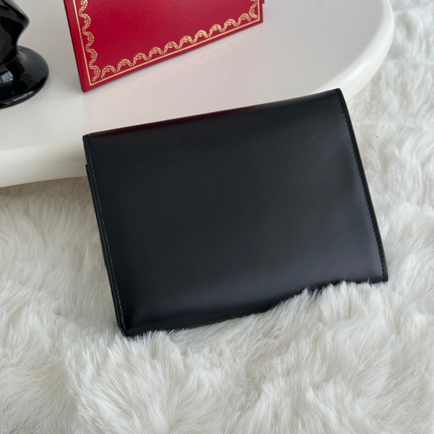 Cartier Panthere Leather Wallet Black