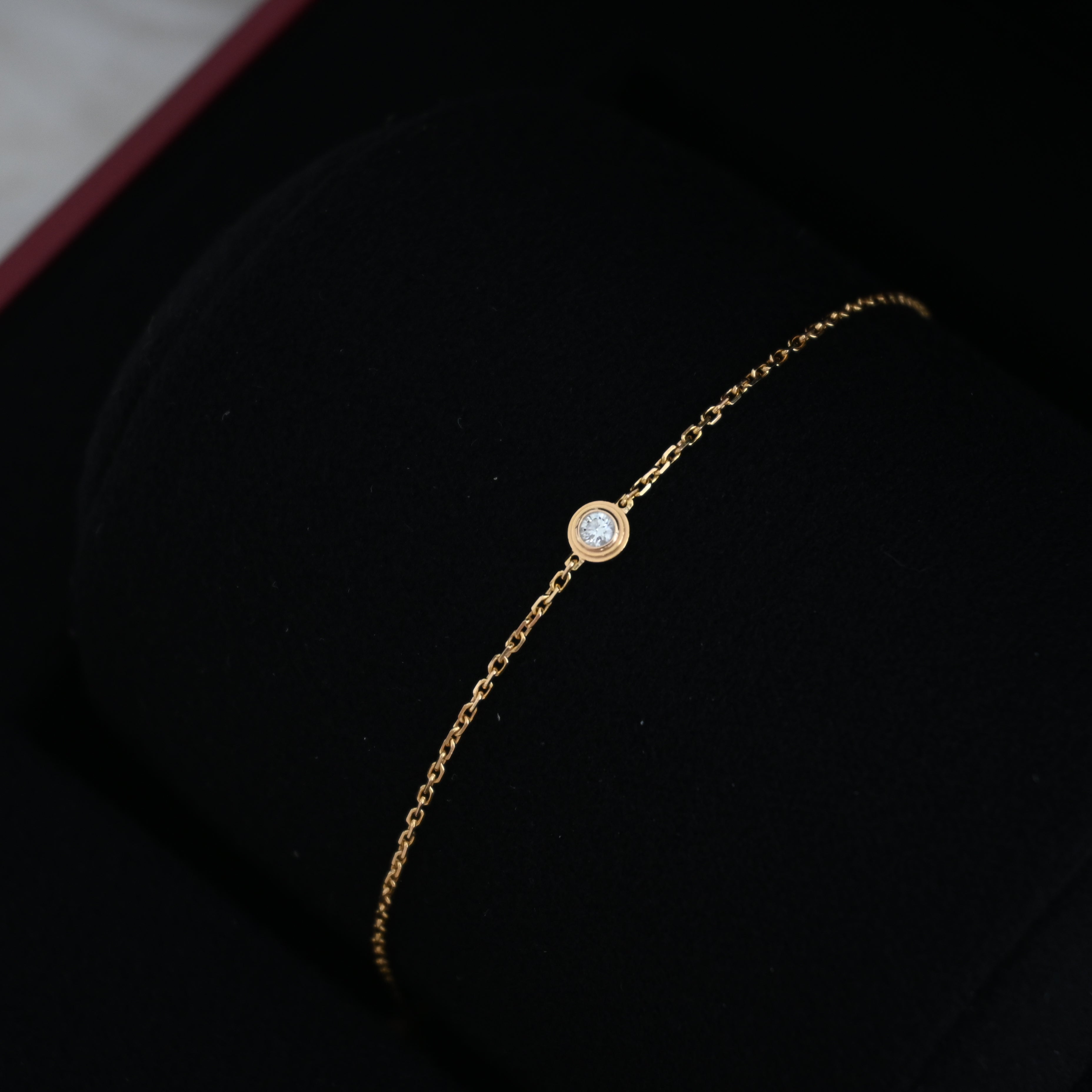 Cartier D'Amour Bracelet with 1P 0.04 carat Diamond 18K PG Mini Model - Leluxe Vintage Sdn. Bhd.