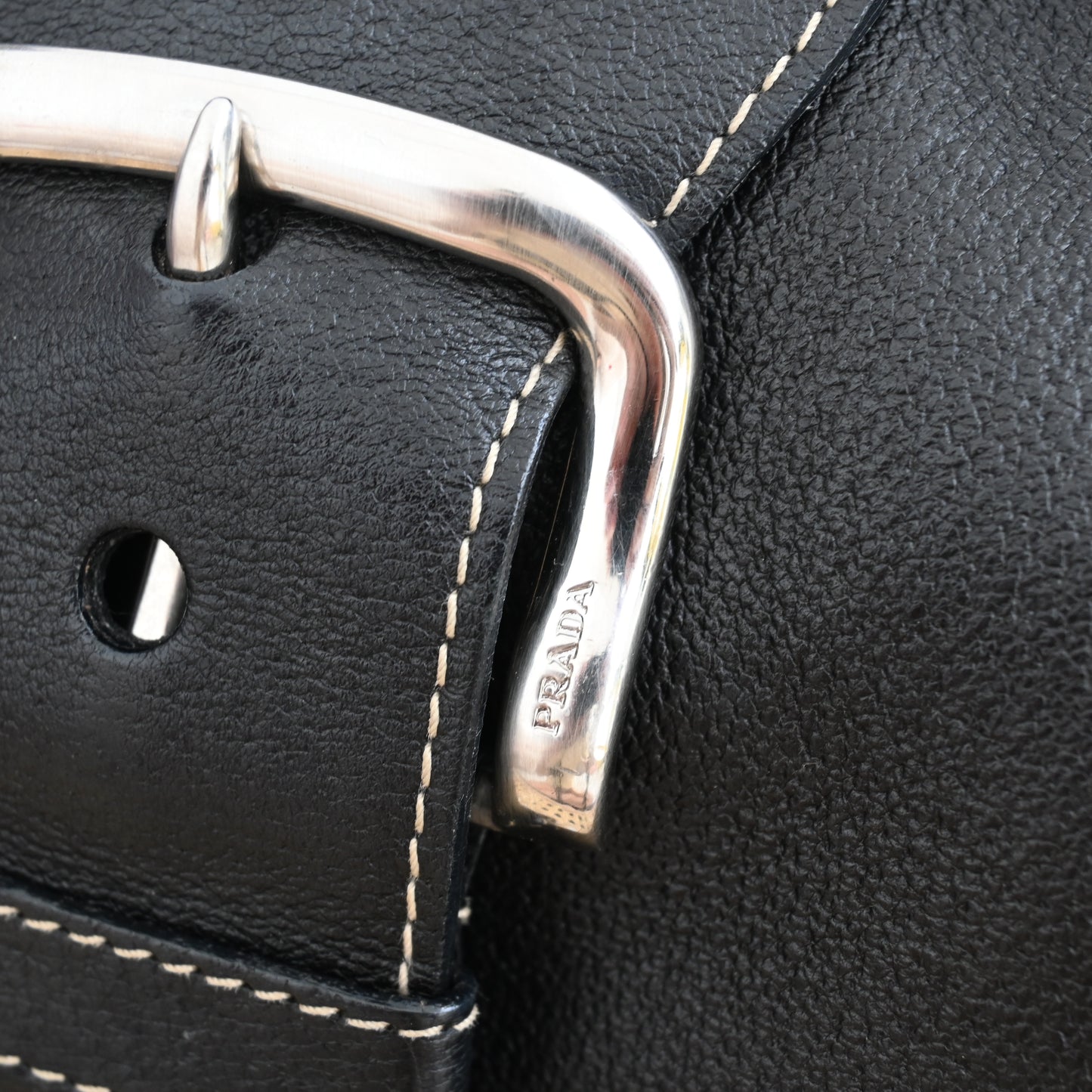 Prada Vitello Daino Moon Bag