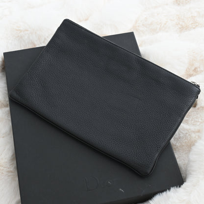 Dior Black Leather Small Pouch - Leluxe Vintage Sdn. Bhd.