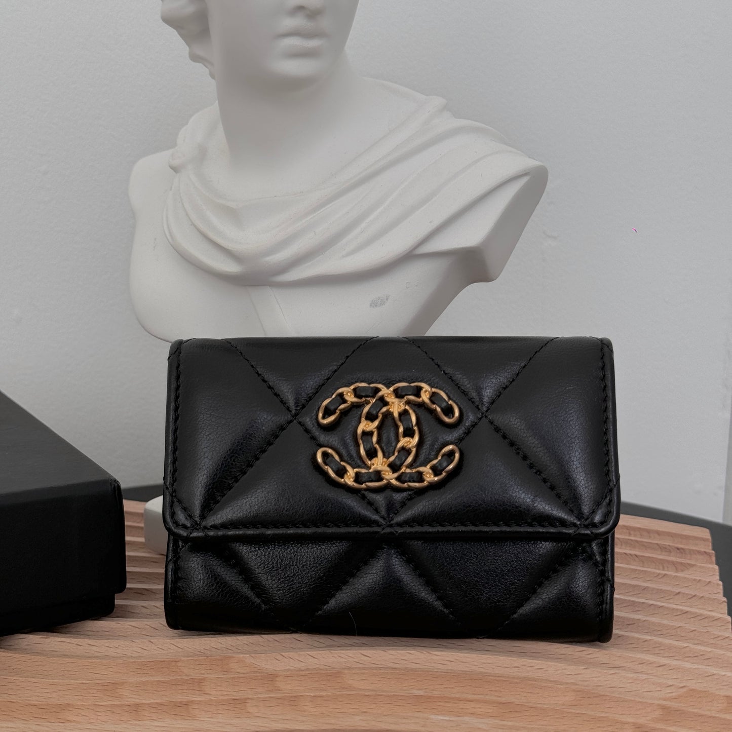 Chanel 19 Quilted Flap Cardholder