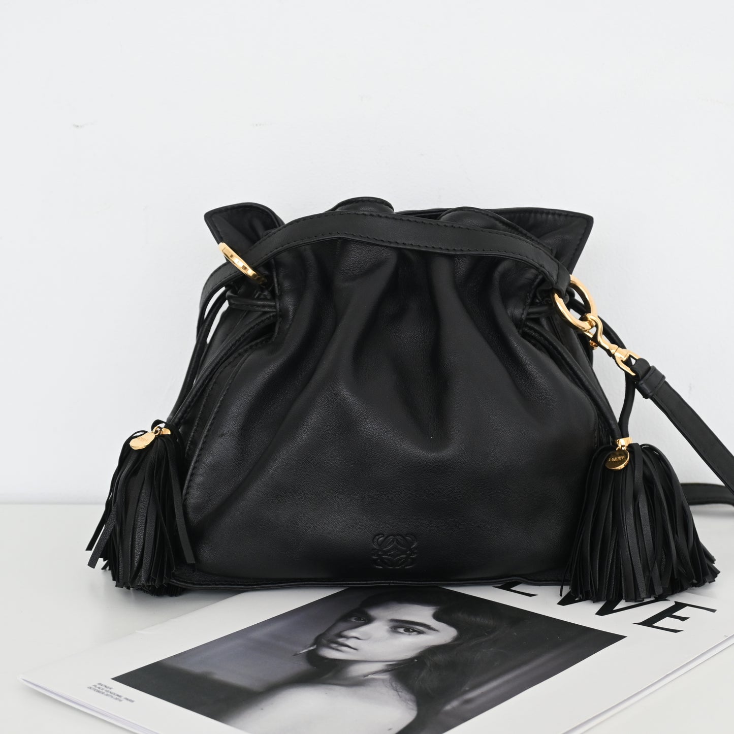 Loewe Flamenco Tassel Small Drawstring Bag