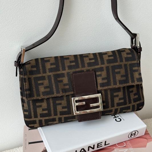 Fendi Zucca Baguette Shoulder Bag