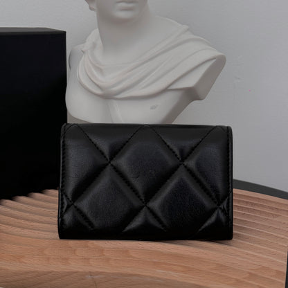 Chanel 19 Quilted Flap Cardholder